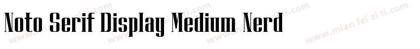 Noto Serif Display Medium Nerd Font字体转换